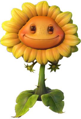 tournesol [Plants vs Zombies] - nature - environnement - smiley émoticône émoji cartoon clipart illustration - artémotic