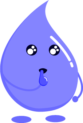 goutte d'eau - nature - environnement - smiley émoticône émoji cartoon clipart illustration - artémotic
