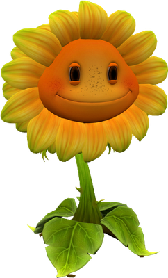 tournesol [Plants vs Zombies] - nature - environnement - smiley émoticône émoji cartoon clipart illustration - artémotic
