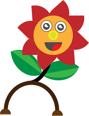 fleur - nature - environnement - smiley émoticône émoji cartoon clipart illustration - artémotic