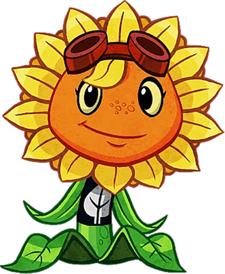 tournesol [Plants vs Zombies] - nature - environnement - smiley émoticône émoji cartoon clipart illustration - artémotic