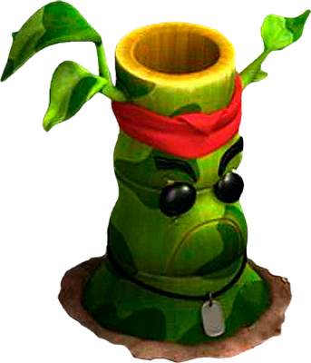 bambou [Plants vs Zombies] - nature - environnement - smiley émoticône émoji cartoon clipart illustration - artémotic