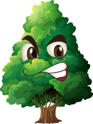 arbre - nature - environnement - smiley émoticône émoji cartoon clipart illustration - artémotic