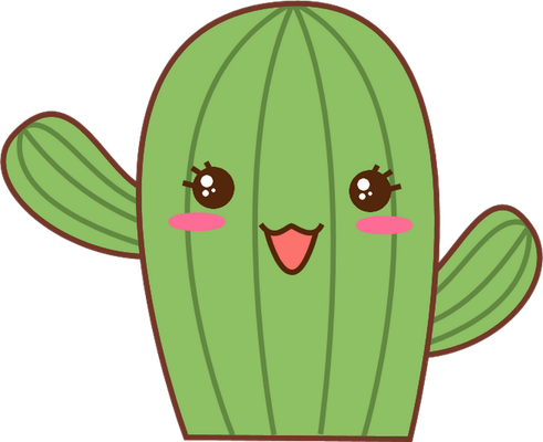 cactus - nature - environnement - smiley émoticône émoji cartoon clipart illustration - artémotic