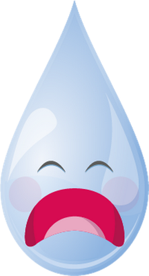 goutte d'eau - nature - environnement - smiley émoticône émoji cartoon clipart illustration - artémotic