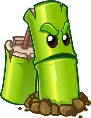 bambou [Plants vs Zombies] - nature - environnement - smiley émoticône émoji cartoon clipart illustration - artémotic