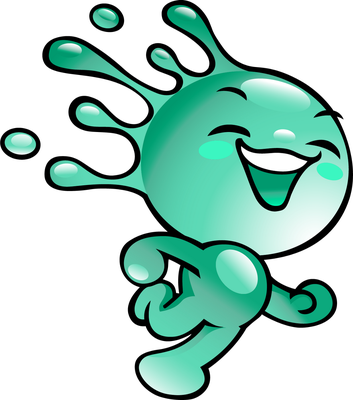 goutte d'eau - nature - environnement - smiley émoticône émoji cartoon clipart illustration - artémotic