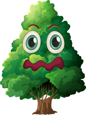arbre - nature - environnement - smiley émoticône émoji cartoon clipart illustration - artémotic