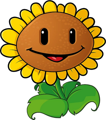 tournesol [Plants vs Zombies] - nature - environnement - smiley émoticône émoji cartoon clipart illustration - artémotic