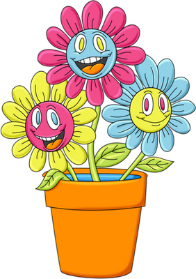 fleur - nature - environnement - smiley émoticône émoji cartoon clipart illustration - artémotic