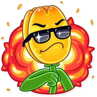tulipe - nature - environnement - smiley émoticône émoji cartoon clipart illustration - artémotic
