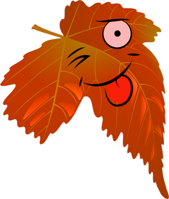 feuille - nature - environnement - smiley émoticône émoji cartoon clipart illustration - artémotic
