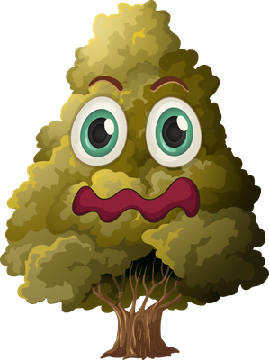arbre - nature - environnement - smiley émoticône émoji cartoon clipart illustration - artémotic