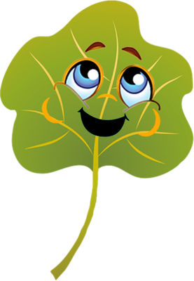 feuille - nature - environnement - smiley émoticône émoji cartoon clipart illustration - artémotic