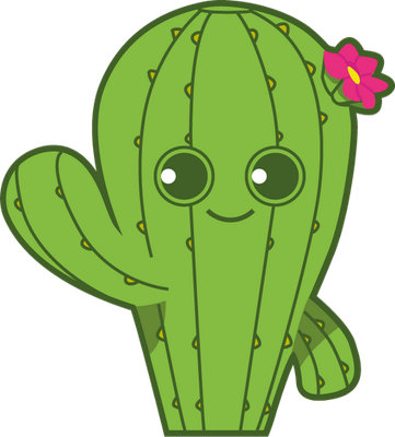 cactus - nature - environnement - smiley émoticône émoji cartoon clipart illustration - artémotic