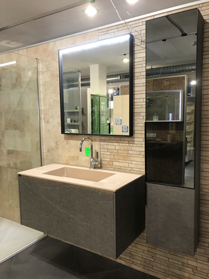 PUNTOTRE Mobile Sistema Gola Cm.100x51 H.48 + Colonna Cm.35x21 H.165 Laminato Piasentina Toreano