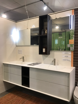 PUNTOTRE Mobile Moduladue Cm.182x51 H.52 Laminato Pembroke Bianco