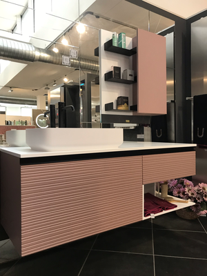 PUNTOTRE Mobile Reverso Cm.150x51 H.48 Laccato Rosa Antico