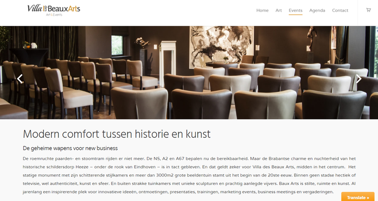 Voorbeeld art & business-site. Tekst Siert Hoeksema 
