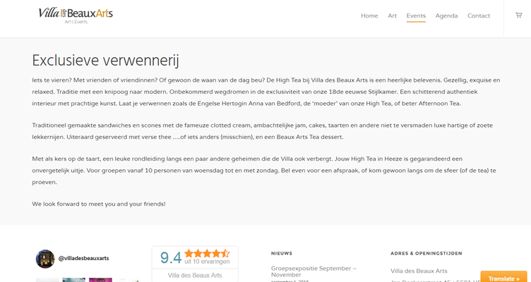Voorbeeld art & business-site. Tekst Siert Hoeksema 
