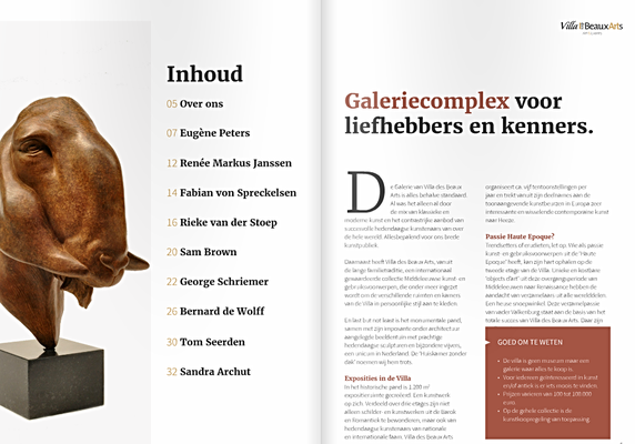 Voorbeeld catalogus art & business print / digital - Tekst Siert Hoeksema 