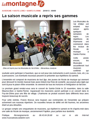 Reprise des répétitions 2013.