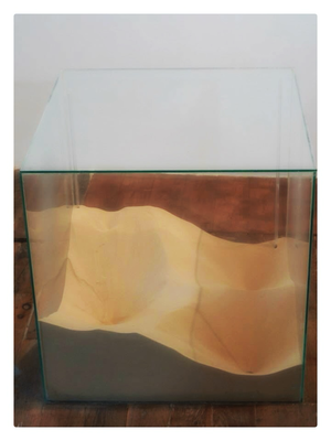 Grain zéro / 2013 / Verre, sable et soufflerie / 50x50x50 cm