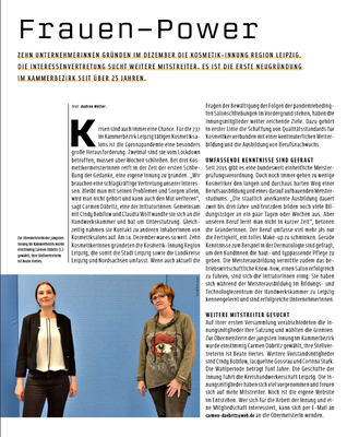 Innungsfoto mit Obermeisterin Beate Hertes