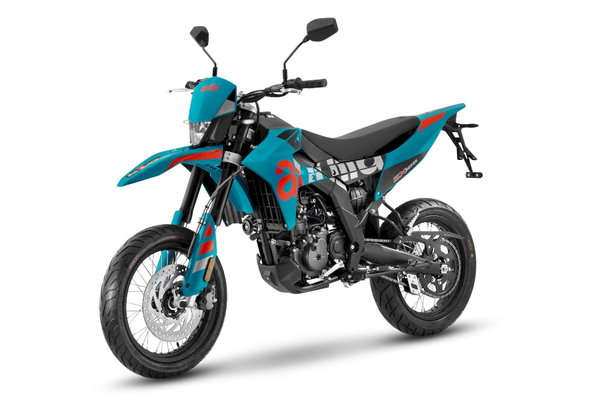 Aprilia SX 125 - Tarantula Blue - Ansicht vorne links