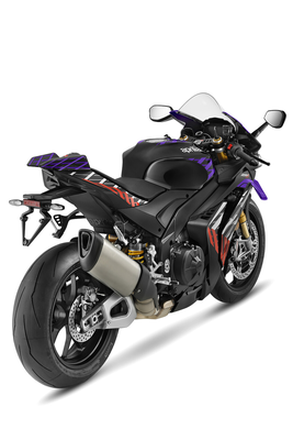Aprilia RSV4 Factory - Shakedown Indigo - Ansicht hinten rechts