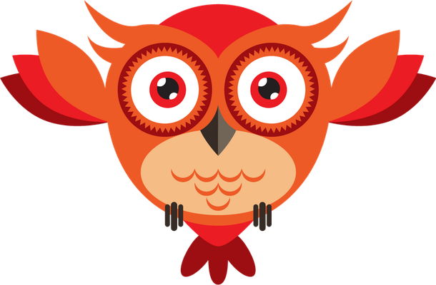 hibou - oiseau - animaux - smiley émoticône émoji cartoon clipart illustration - artémotic