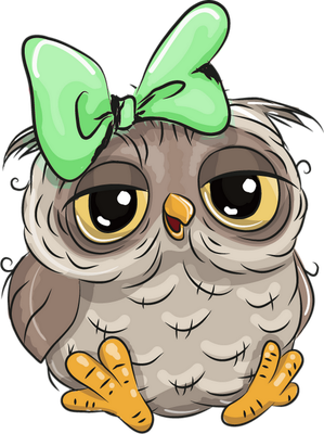 chouette - oiseau - animaux - smiley émoticône émoji cartoon clipart illustration - artémotic