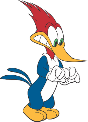 Woody Woodpecker - oiseau - animaux - smiley émoticône émoji cartoon clipart illustration - artémotic
