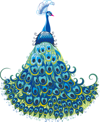 paon - oiseau - animaux - smiley émoticône émoji cartoon clipart illustration - artémotic