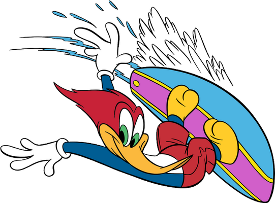Woody Woodpecker - oiseau - animaux - smiley émoticône émoji cartoon clipart illustration - artémotic