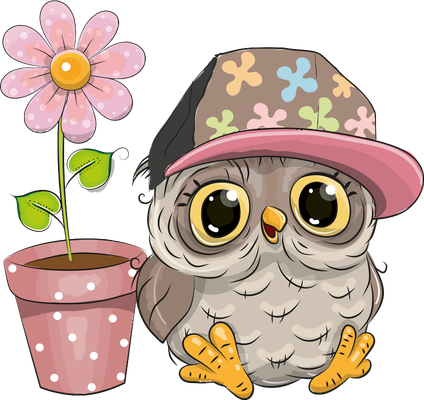 chouette - oiseau - animaux - smiley émoticône émoji cartoon clipart illustration - artémotic