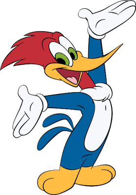 Woody Woodpecker - oiseau - animaux - smiley émoticône émoji cartoon clipart illustration - artémotic