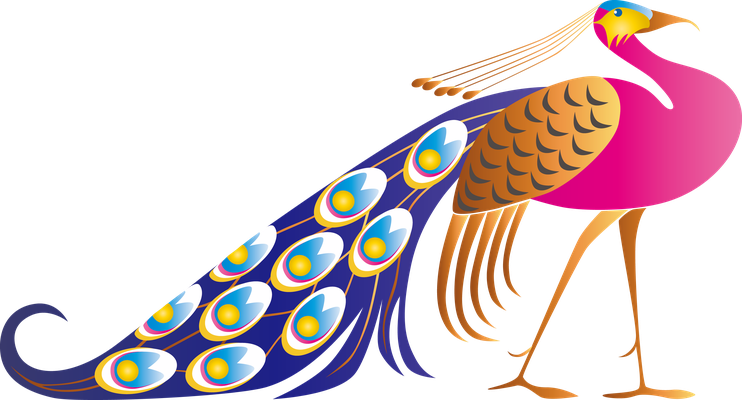 paon - oiseau - animaux - smiley émoticône émoji cartoon clipart illustration - artémotic
