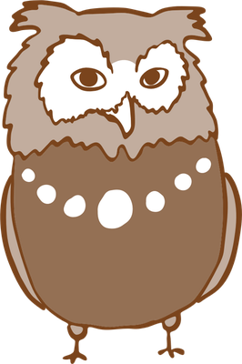 hibou - oiseau - animaux - smiley émoticône émoji cartoon clipart illustration - artémotic