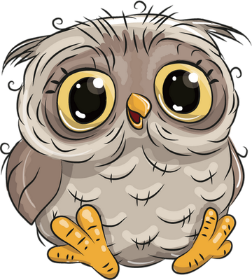chouette - oiseau - animaux - smiley émoticône émoji cartoon clipart illustration - artémotic