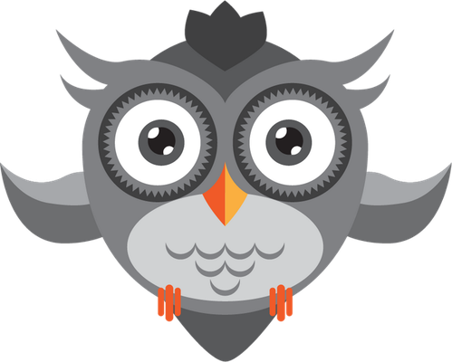 hibou - oiseau - animaux - smiley émoticône émoji cartoon clipart illustration - artémotic