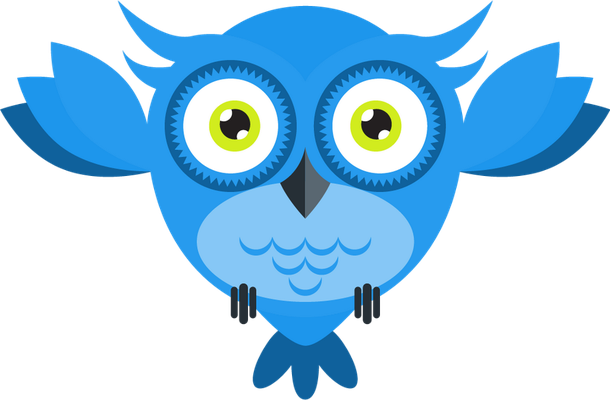 hibou - oiseau - animaux - smiley émoticône émoji cartoon clipart illustration - artémotic