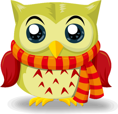 hibou - oiseau - animaux - smiley émoticône émoji cartoon clipart illustration - artémotic