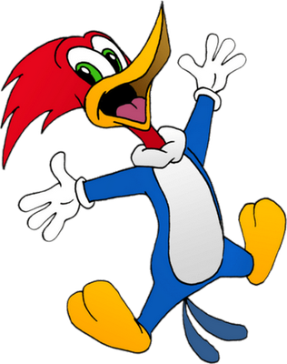 Woody Woodpecker - oiseau - animaux - smiley émoticône émoji cartoon clipart illustration - artémotic