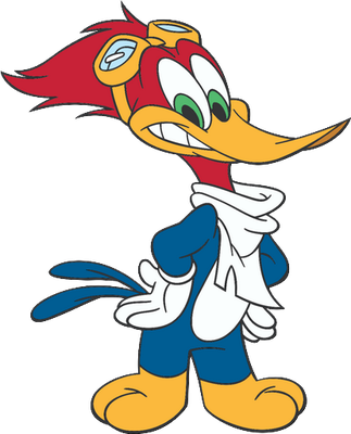 Woody Woodpecker - oiseau - animaux - smiley émoticône émoji cartoon clipart illustration - artémotic
