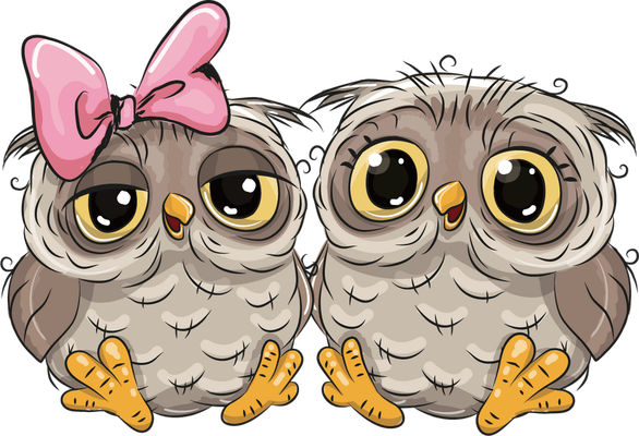 chouette - oiseau - animaux - smiley émoticône émoji cartoon clipart illustration - artémotic