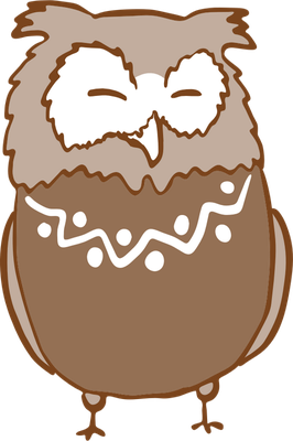 hibou - oiseau - animaux - smiley émoticône émoji cartoon clipart illustration - artémotic