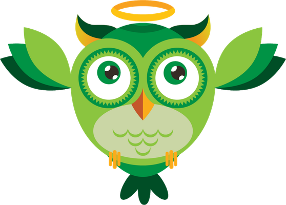 hibou - oiseau - animaux - smiley émoticône émoji cartoon clipart illustration - artémotic