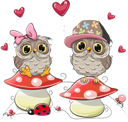 chouette - oiseau - animaux - smiley émoticône émoji cartoon clipart illustration - artémotic