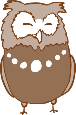 hibou - oiseau - animaux - smiley émoticône émoji cartoon clipart illustration - artémotic